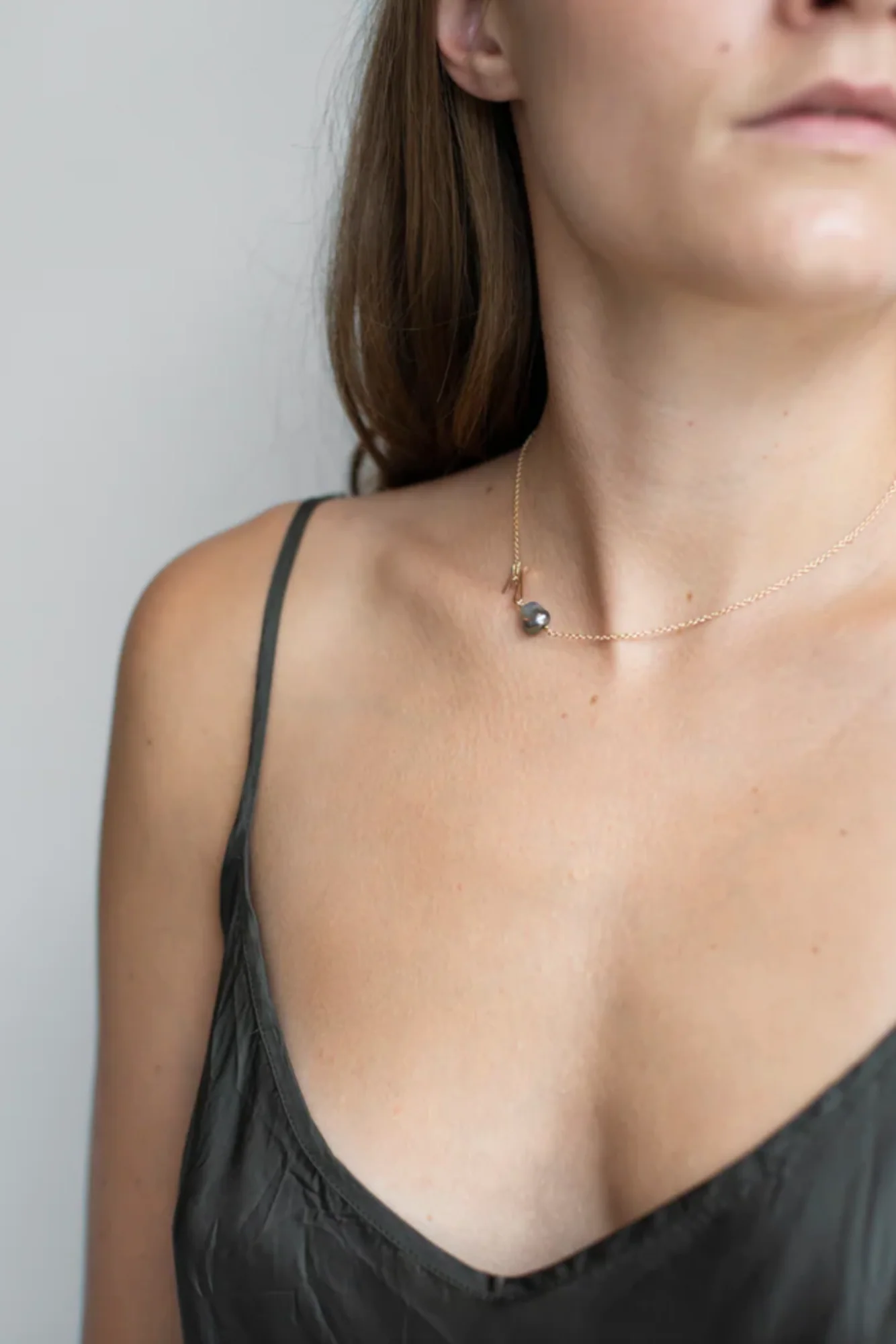 14K Keshi Pearl Chain Necklace | 16" - Image 4