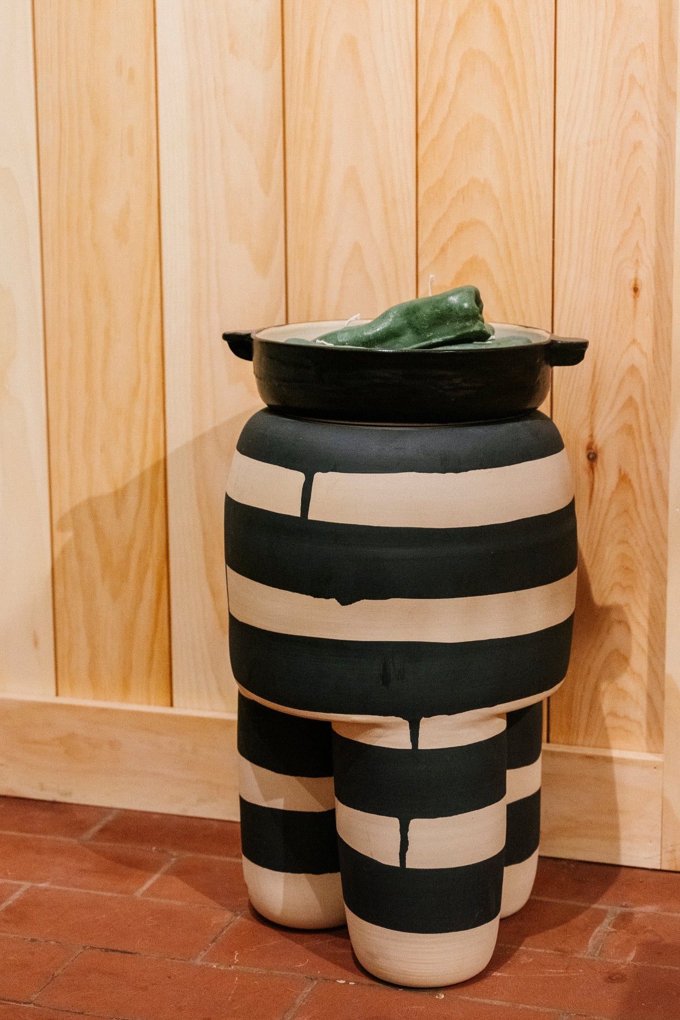 Black Striped Stool - Image 2