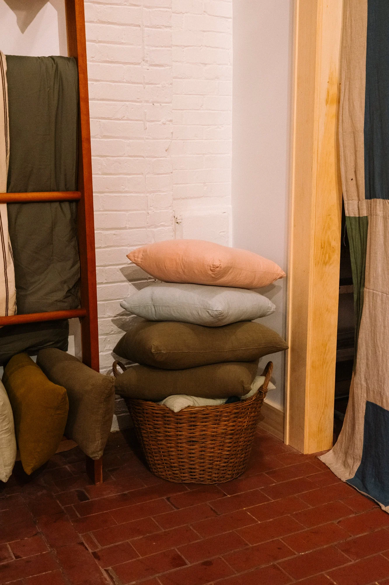 Linen Throw Pillow | Blush - Image 3