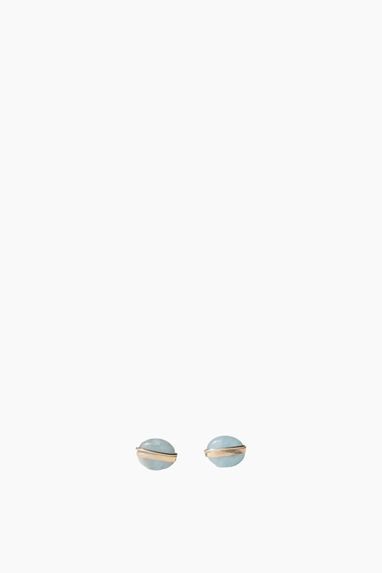 Cloudy Aquamarine Studs