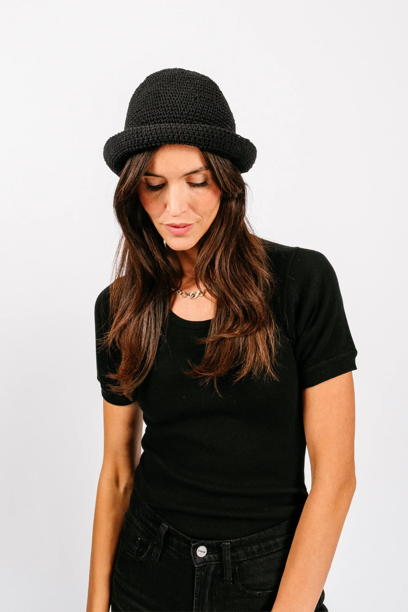 Crochet Hat | Black - Image 6