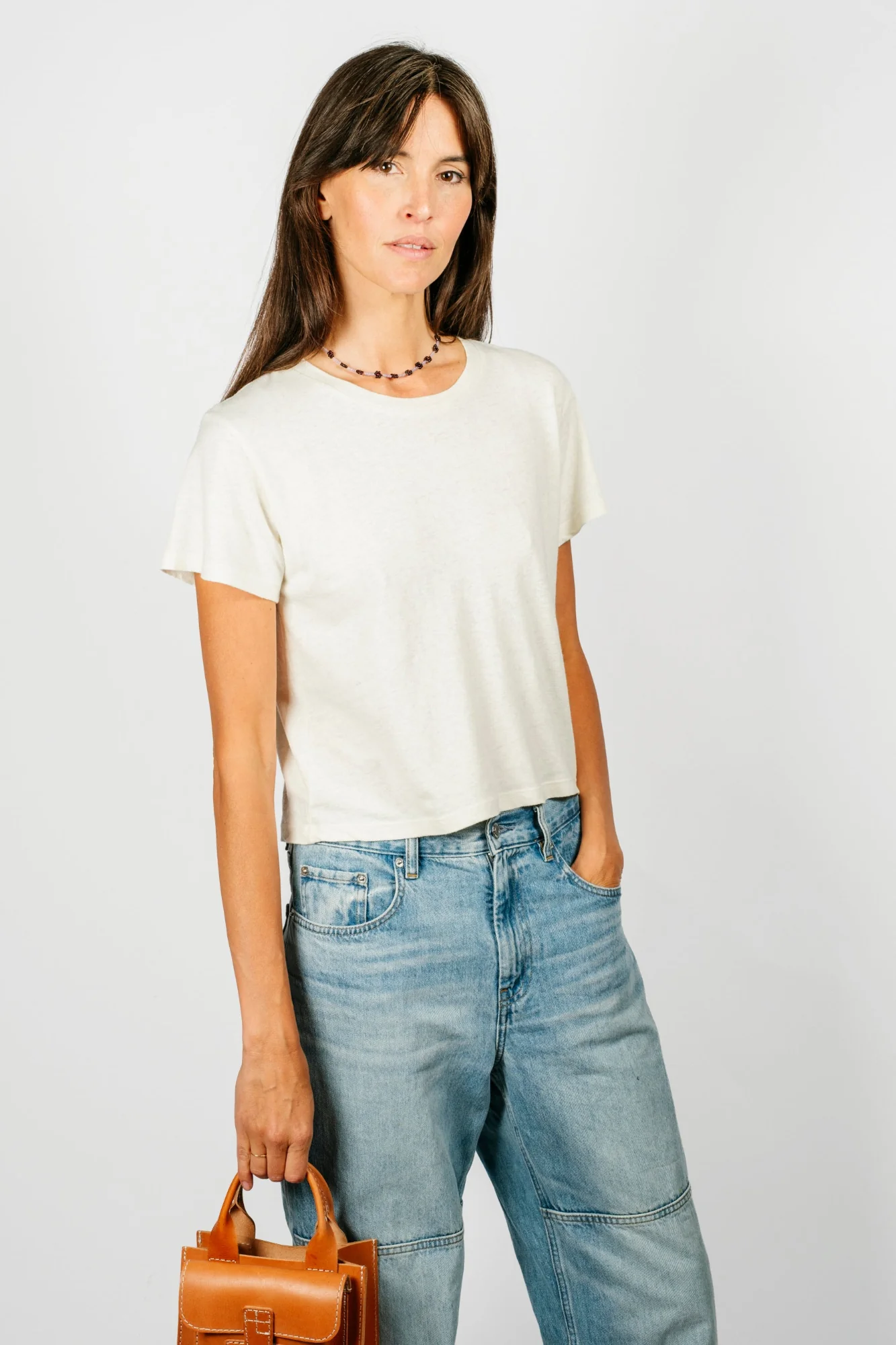 Cropped Ojai Tee | Washed White - Image 4