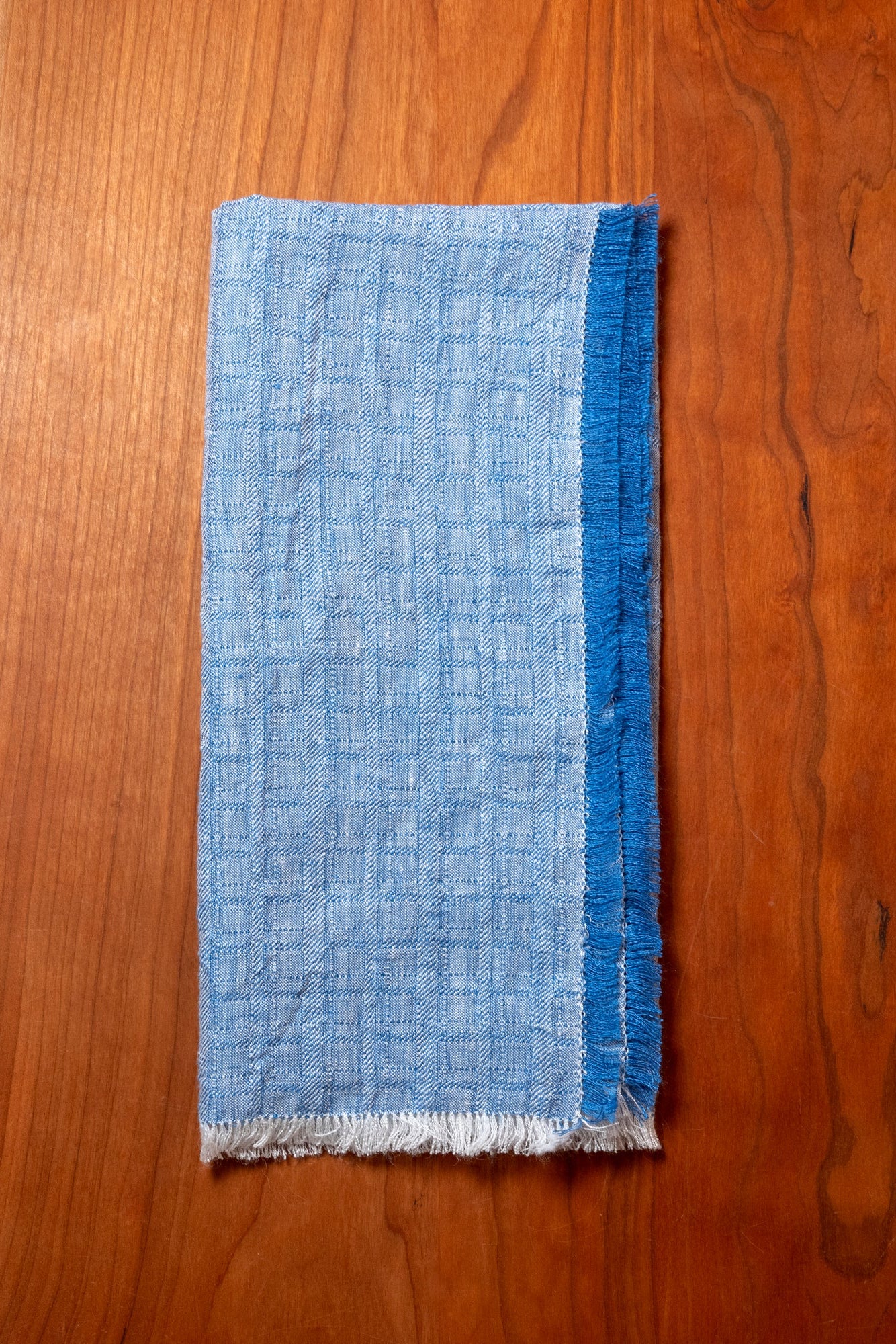Galia Fringed Napkin - Zaffiro Blue - Image 3