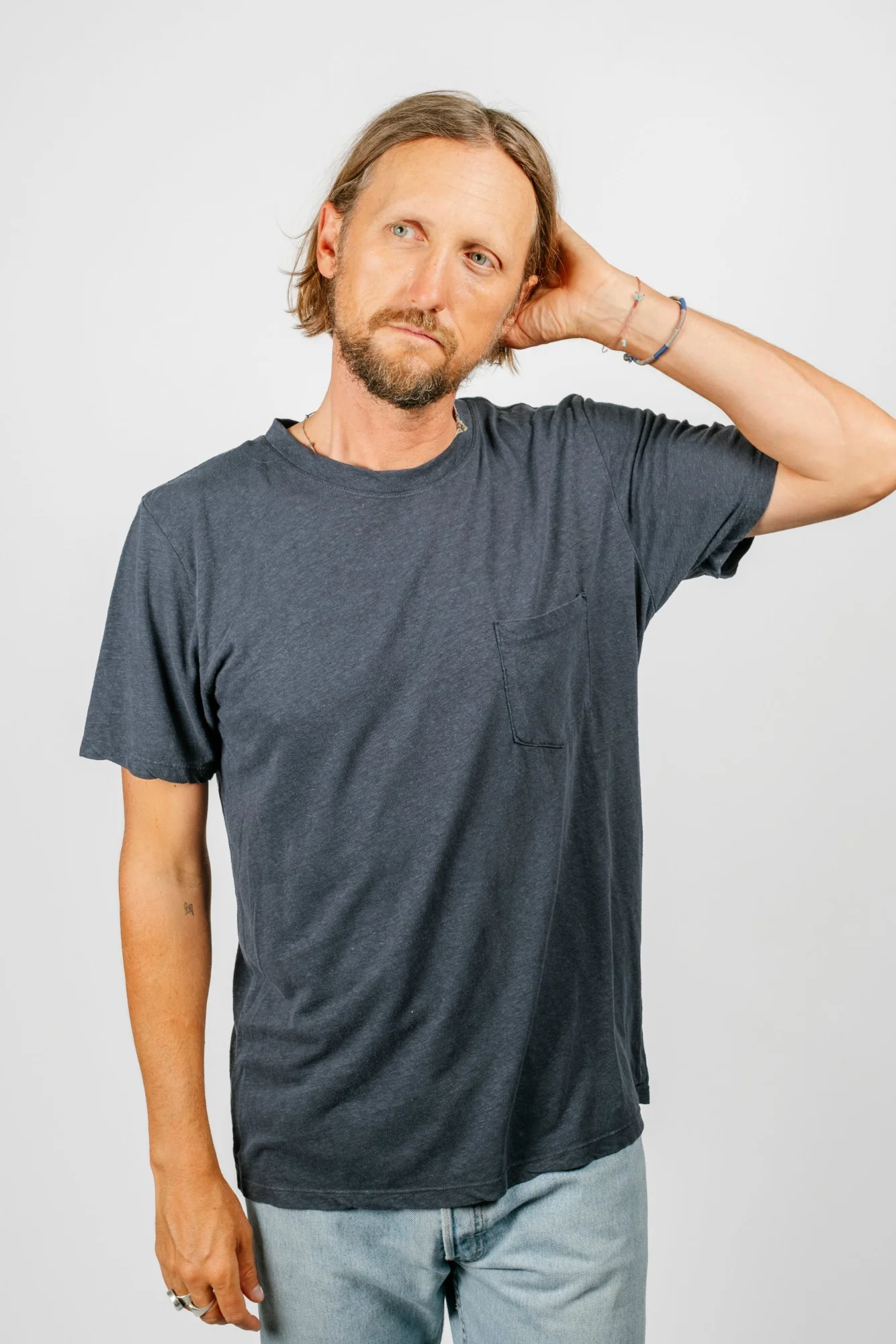 Jung Pocket Tee | Navy - Image 3