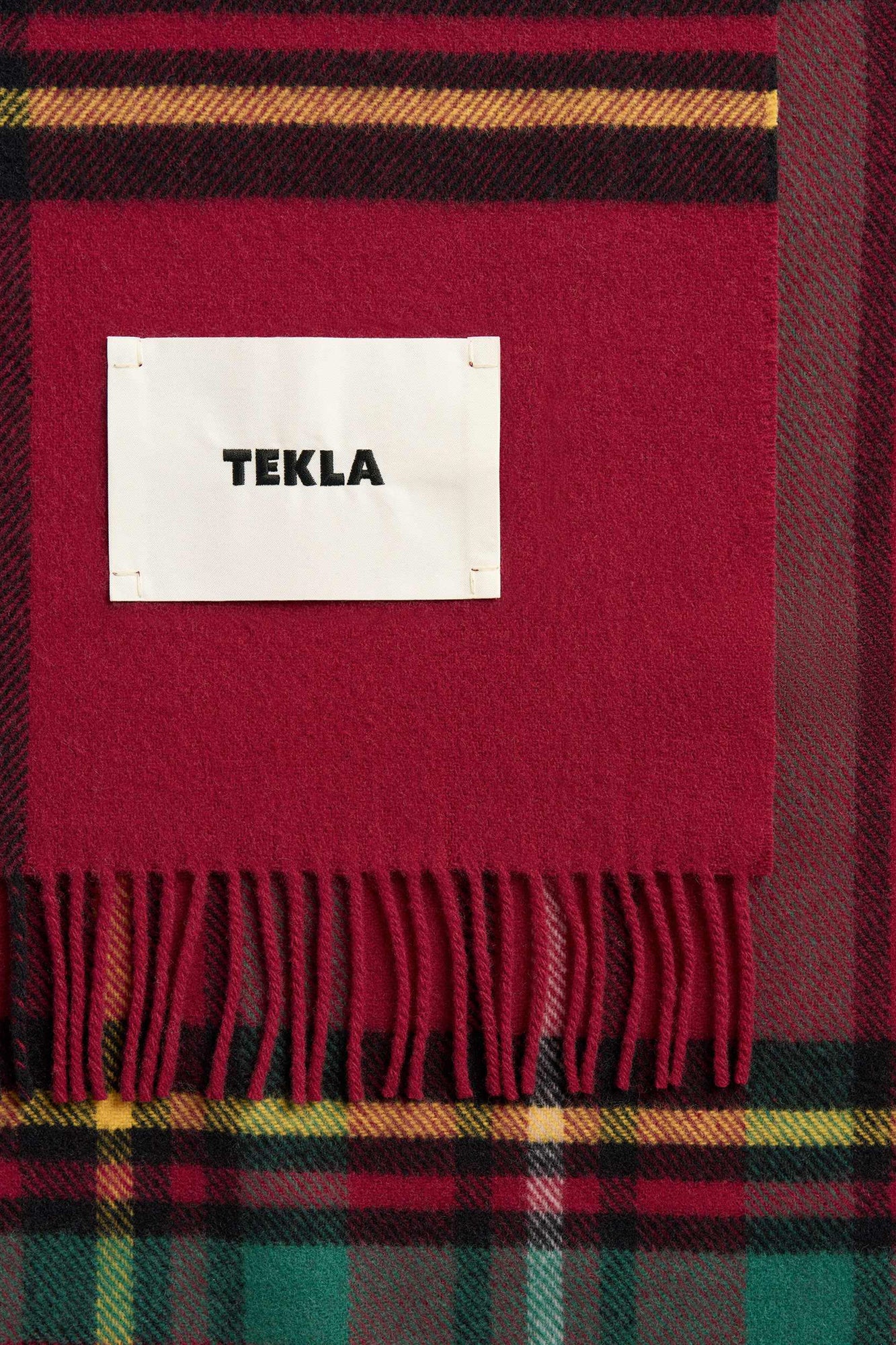 Fringed Lambswool Blankets | Plaid - Image 4