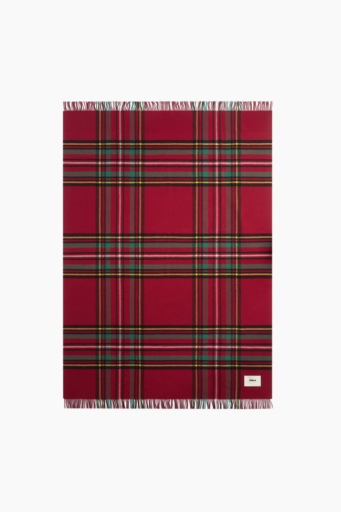 Fringed Lambswool Blankets | Plaid - Image 5