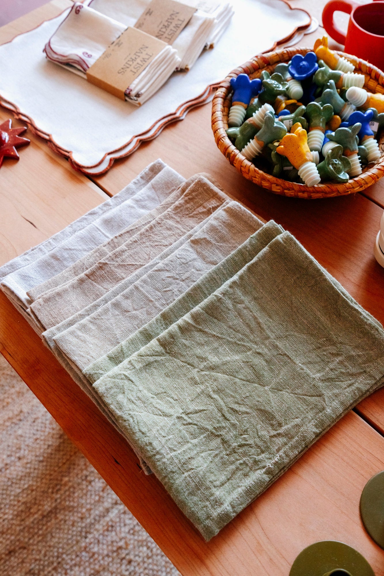 Italian Linen Tea Towel | Olive - Image 4