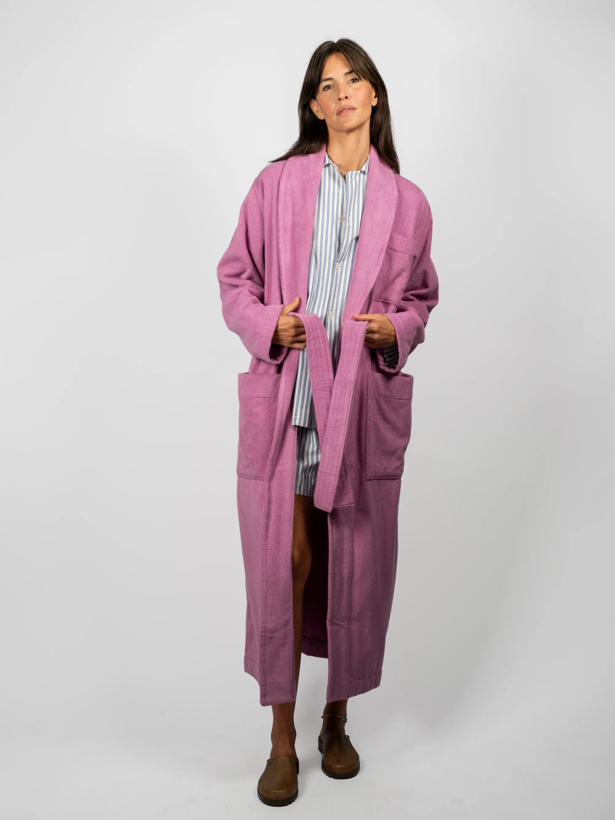 Organic Cotton Bathrobe | Magenta - Image 6