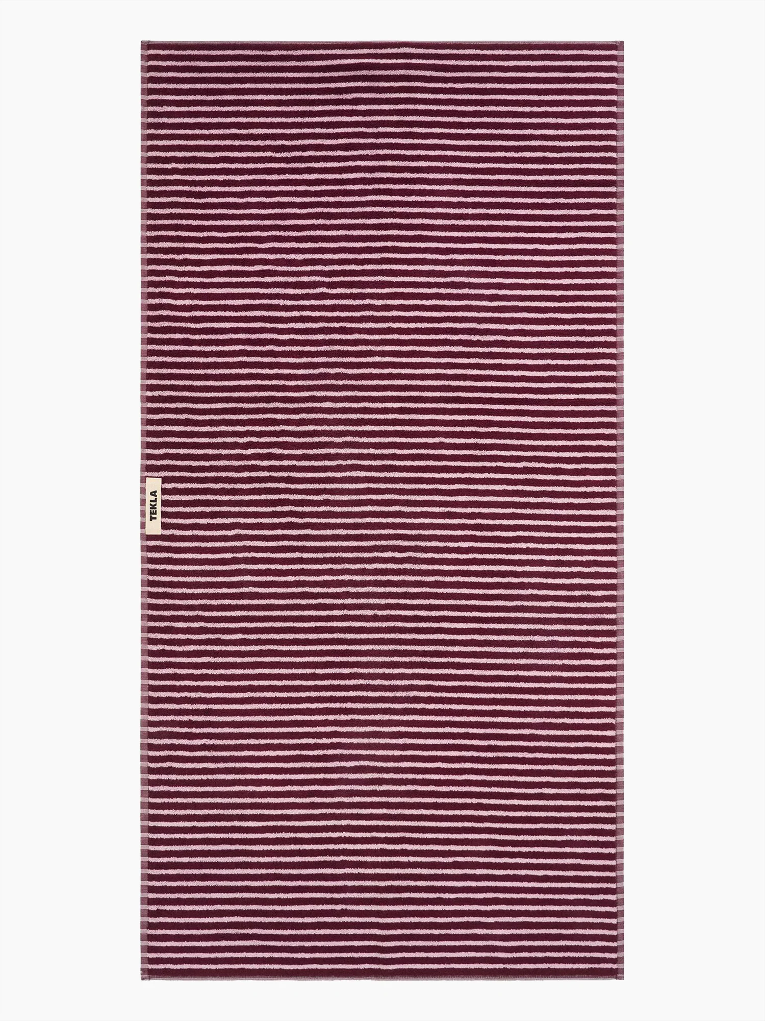 Organic Cotton Striped Towels & Bath Mat | Red & Rose - Image 5