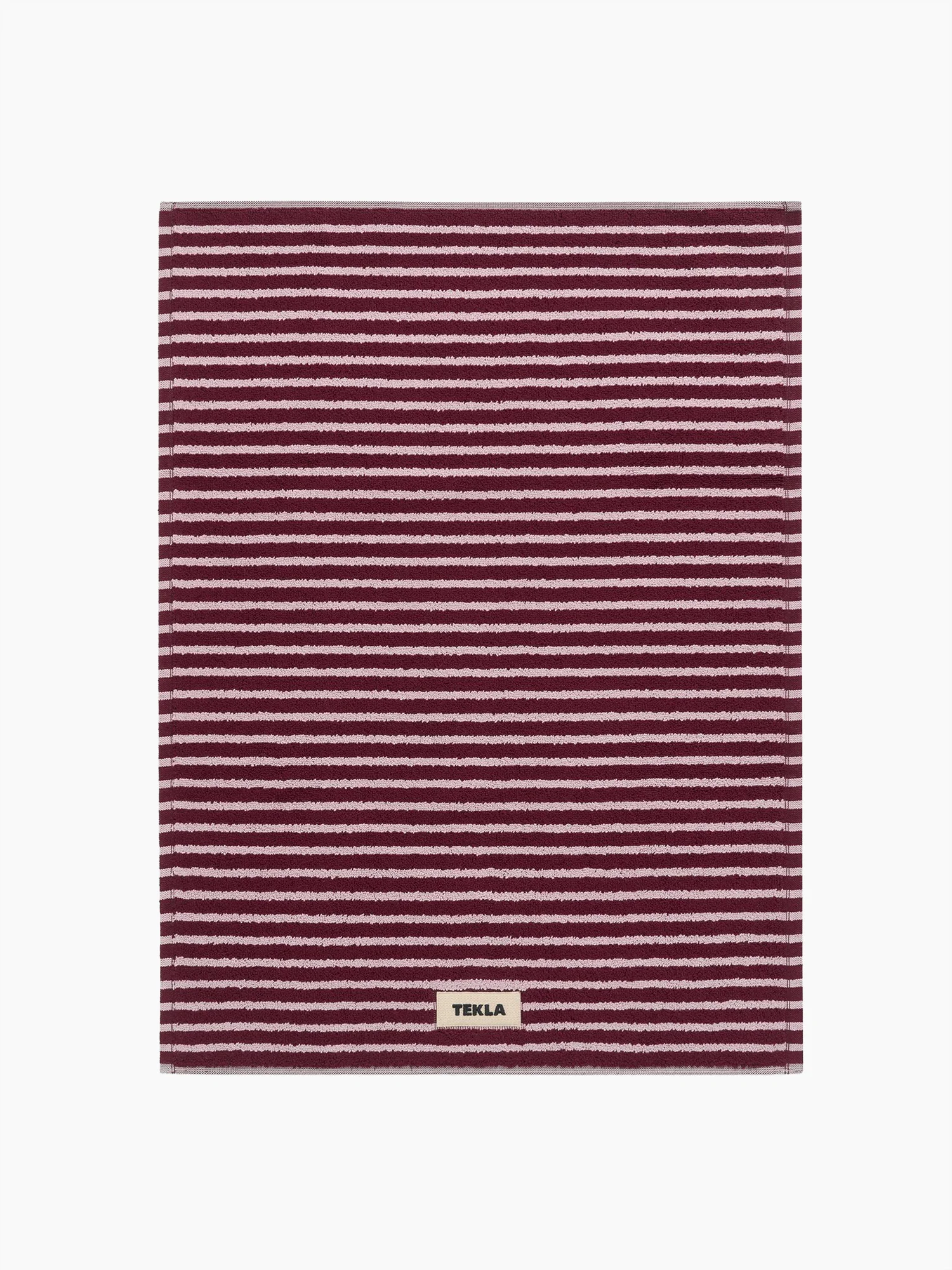 Organic Cotton Striped Towels & Bath Mat | Red & Rose - Image 6