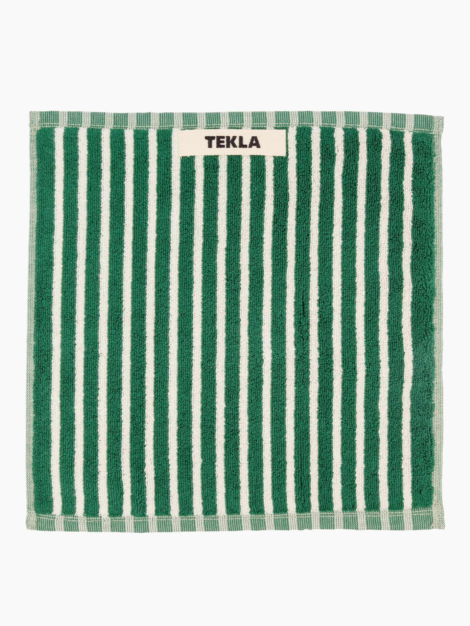 Organic Cotton Striped Towels & Bath Mat | Teal - Image 6