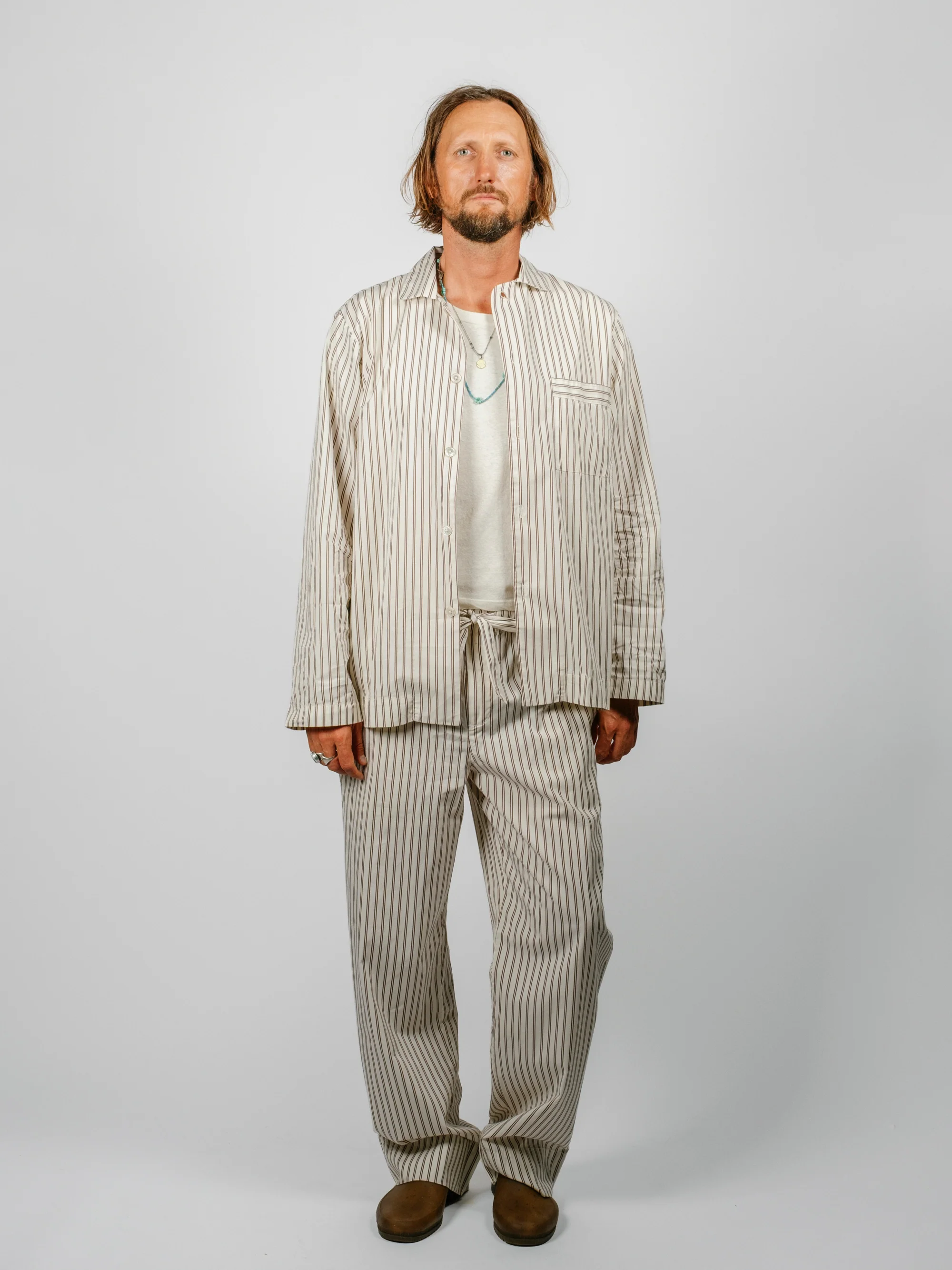 Organic Poplin Striped Sleepwear Pant | Hopper - Image 7