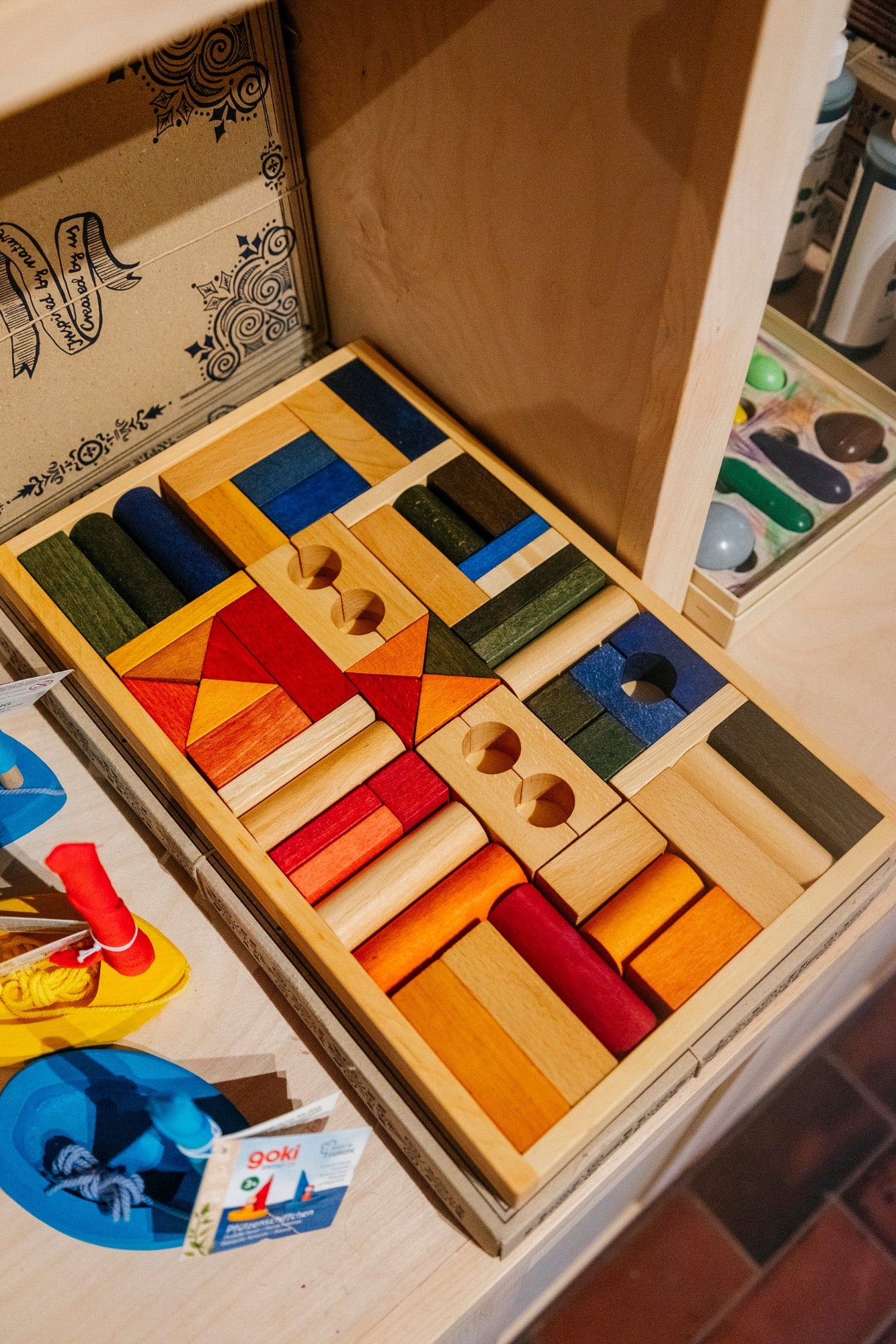 Rainbow Blocks in Tray | 54 Pieces - Image 3