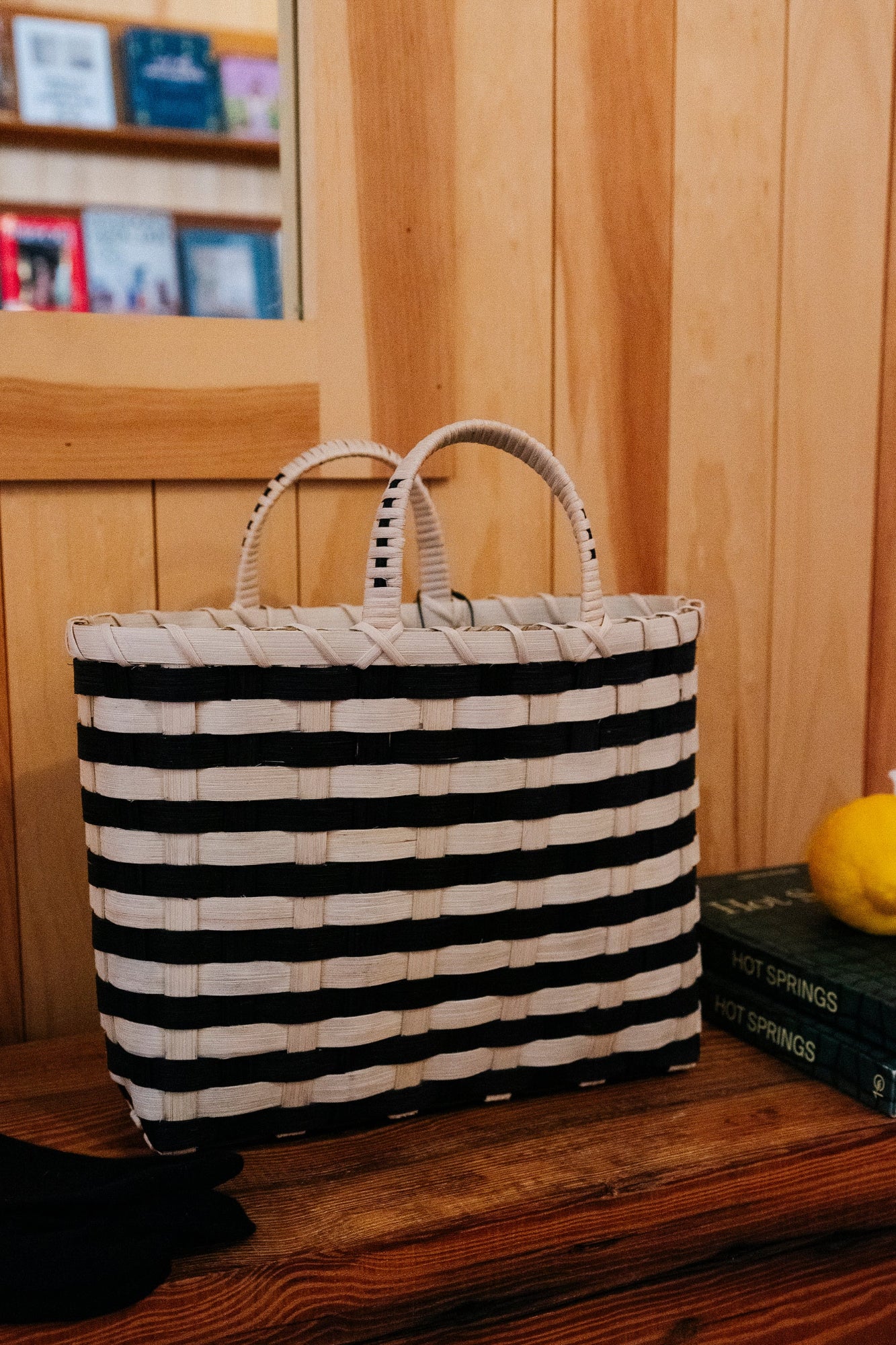 Retro-Travel Tote | Black & Natural - Image 5