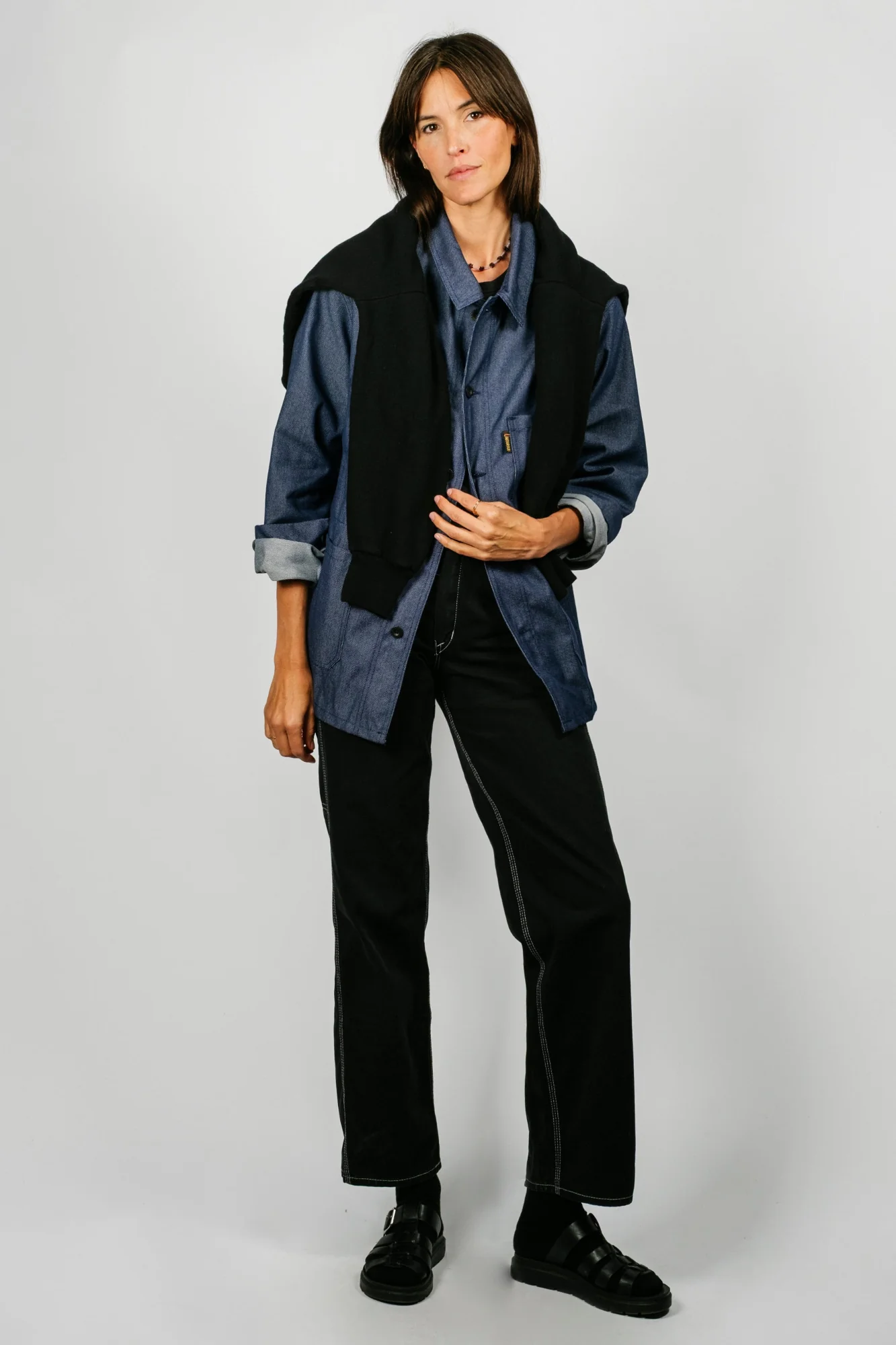 The French Chore Coat | Dark Denim - Image 12