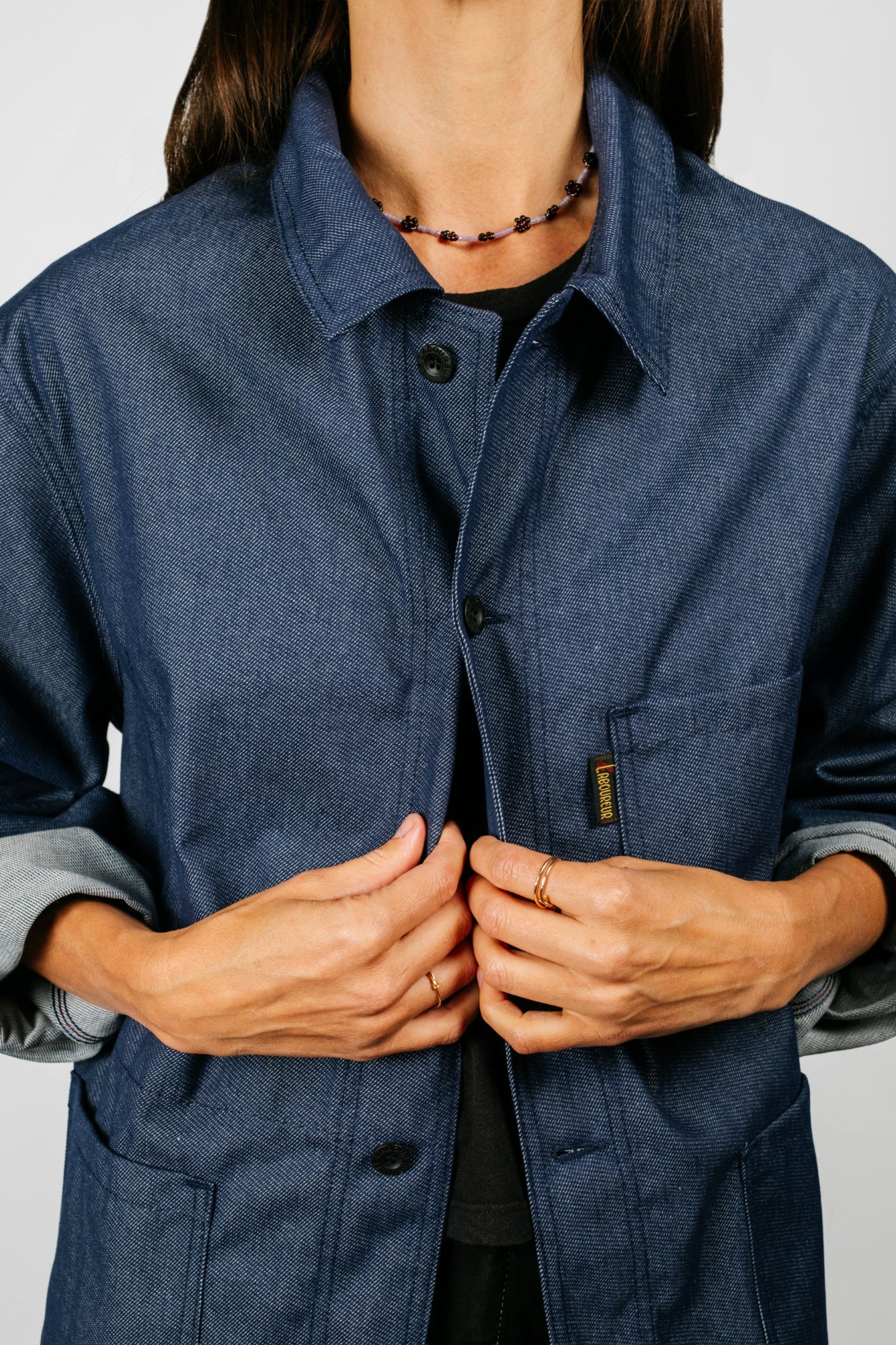 The French Chore Coat | Dark Denim - Image 8