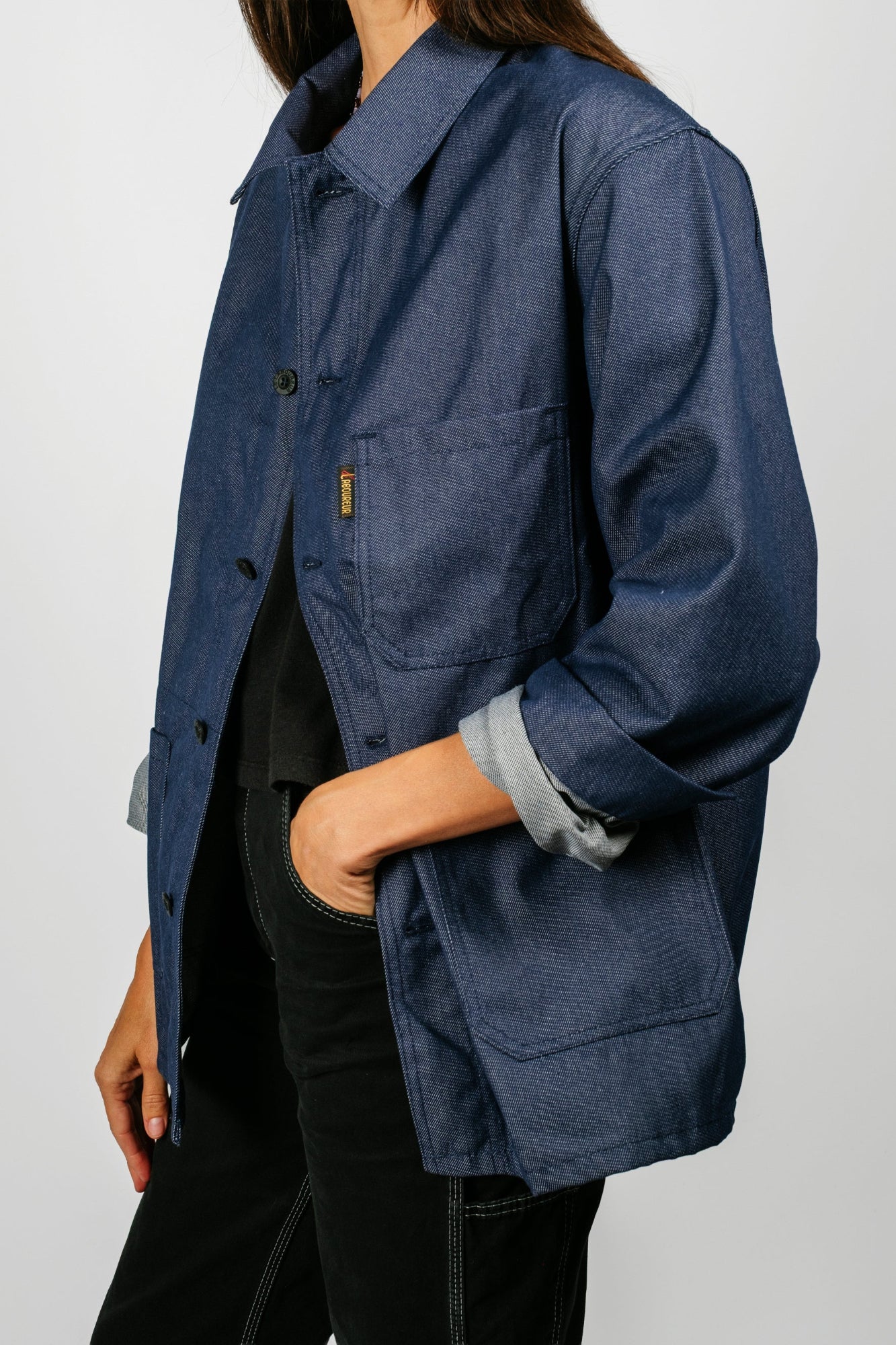 The French Chore Coat | Dark Denim - Image 9