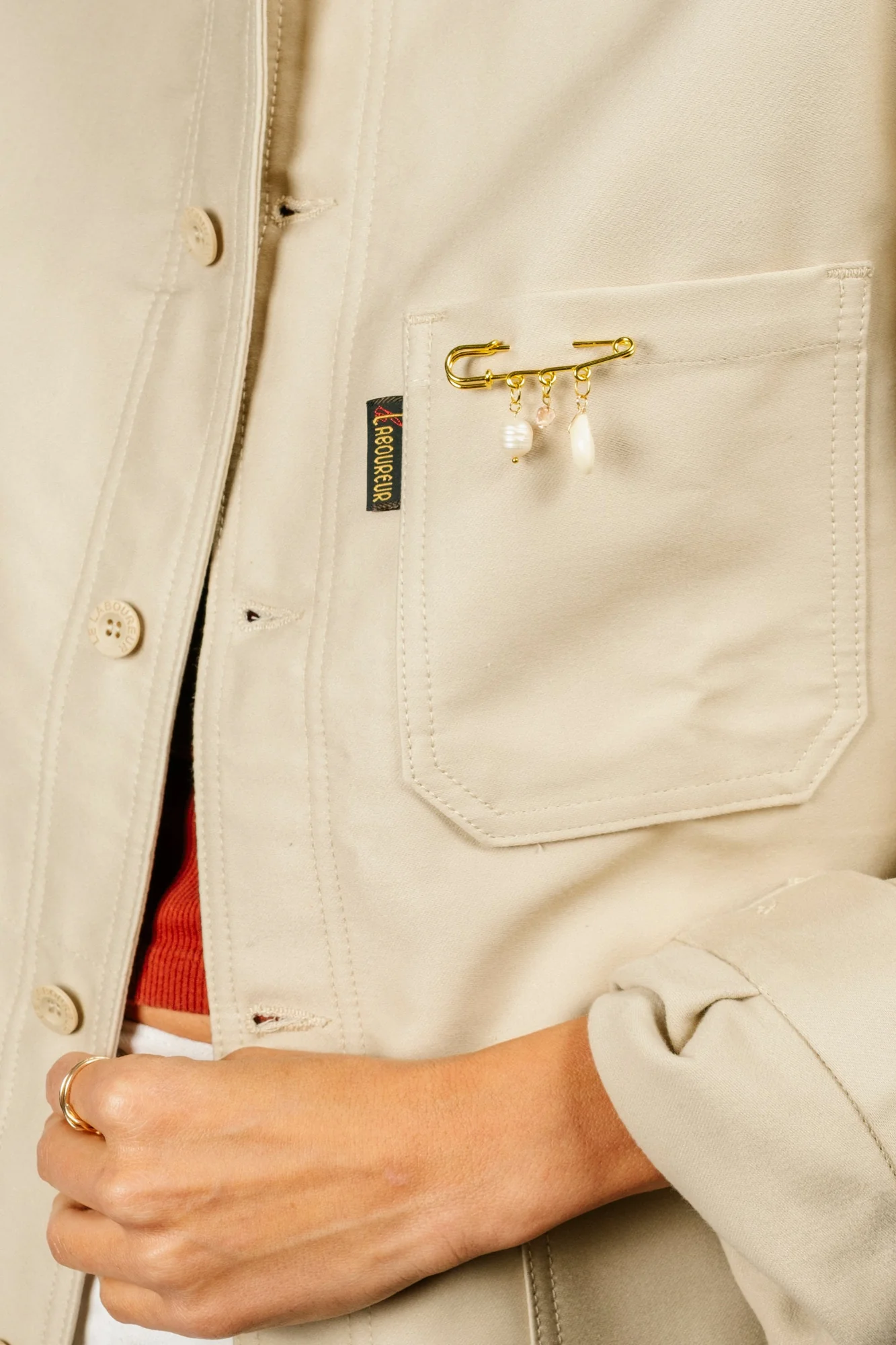 The French Chore Coat | Ecru - Image 3