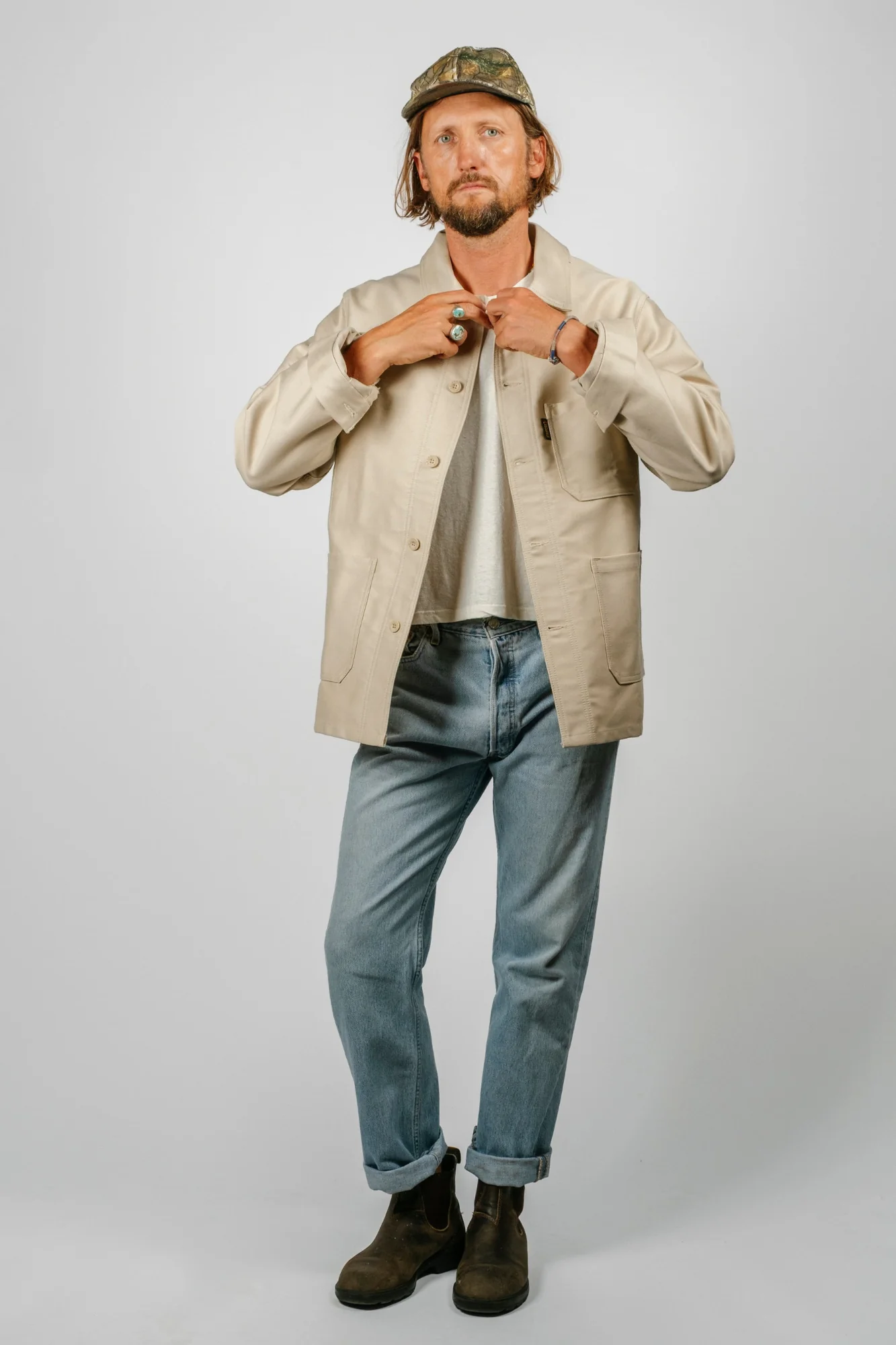 The French Chore Coat | Ecru - Image 7