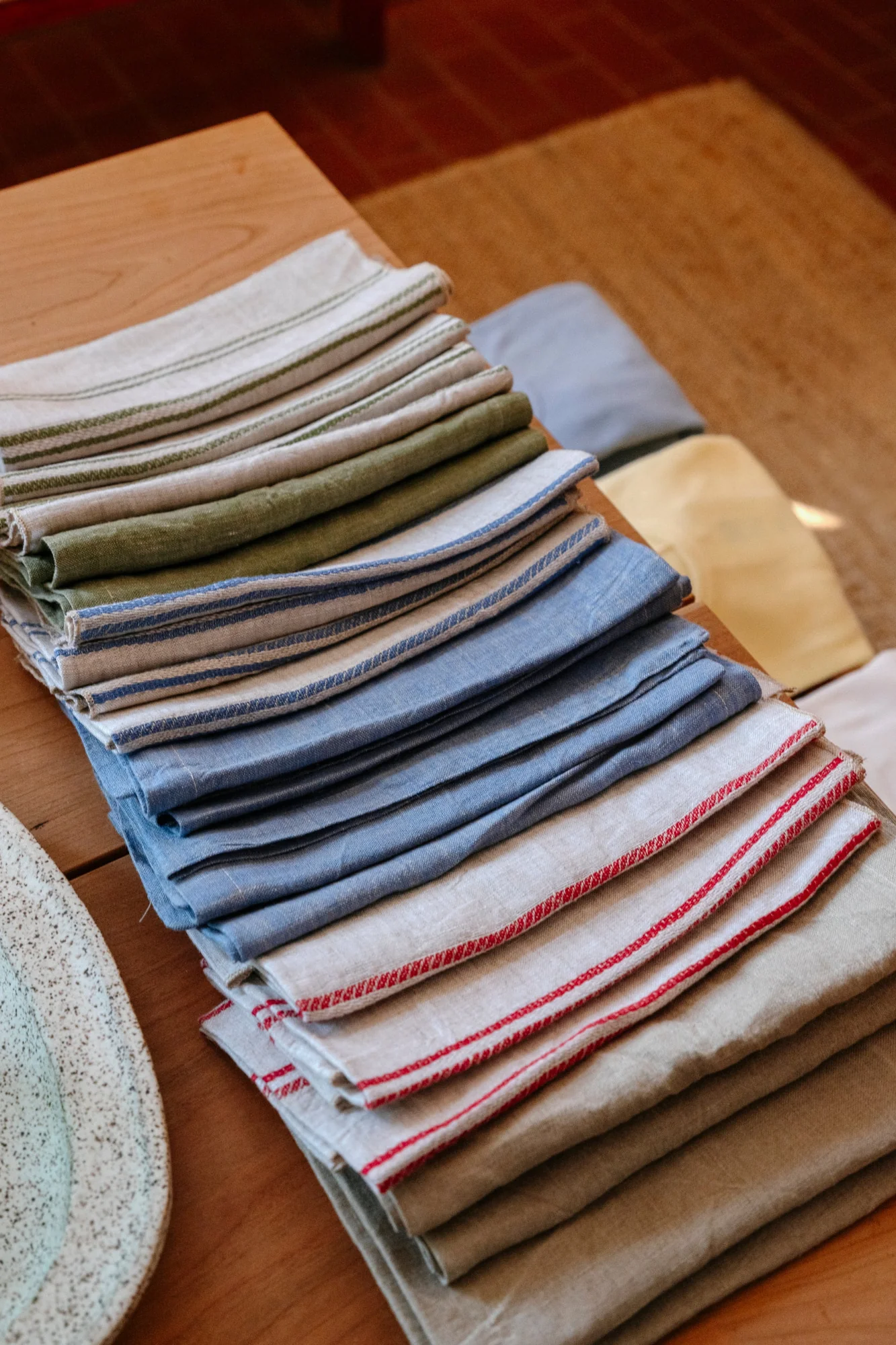 Italian Linen Napkin | Olive - Image 3