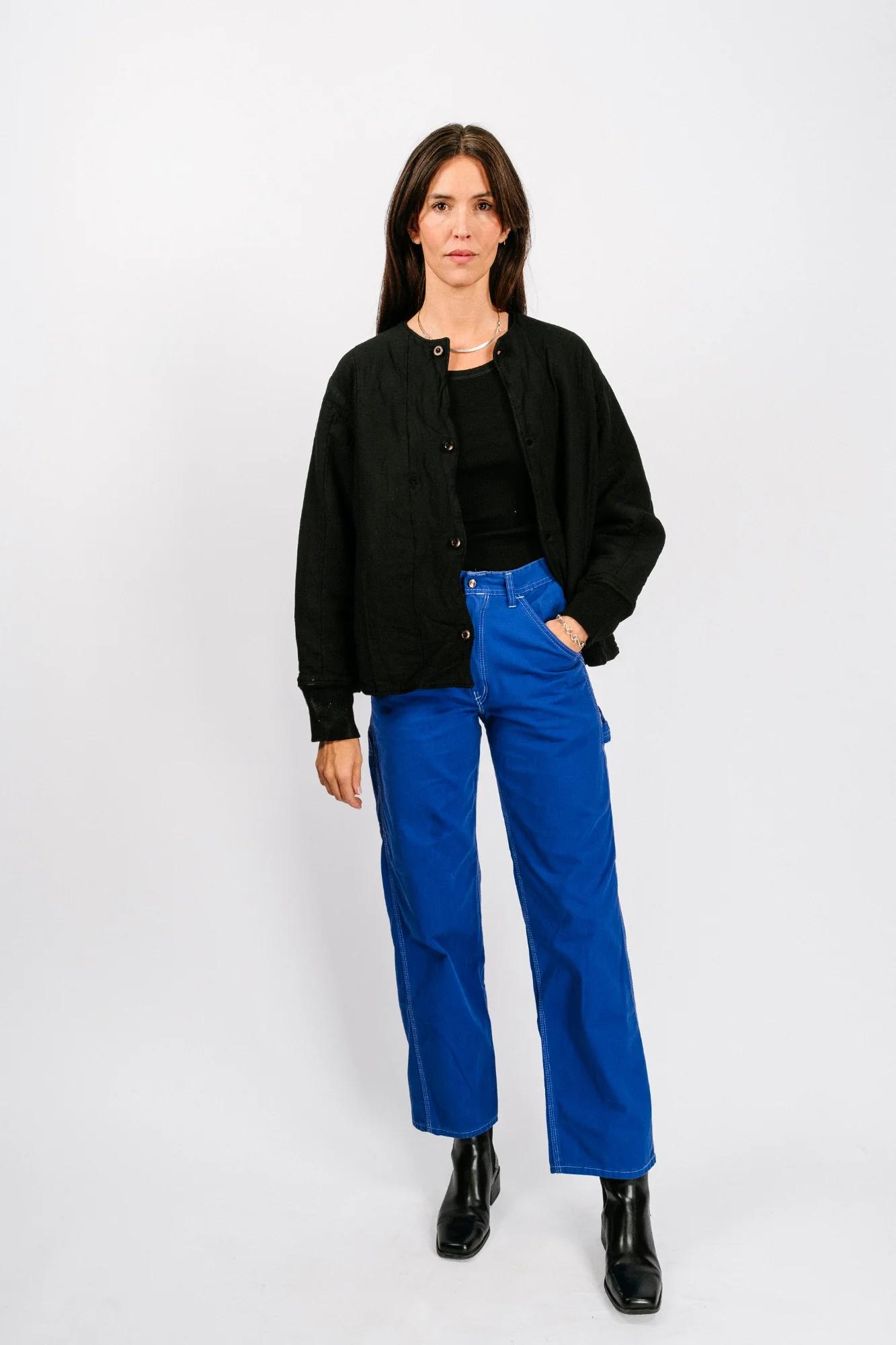 Vintage Quilt Jacket | Black - Image 3